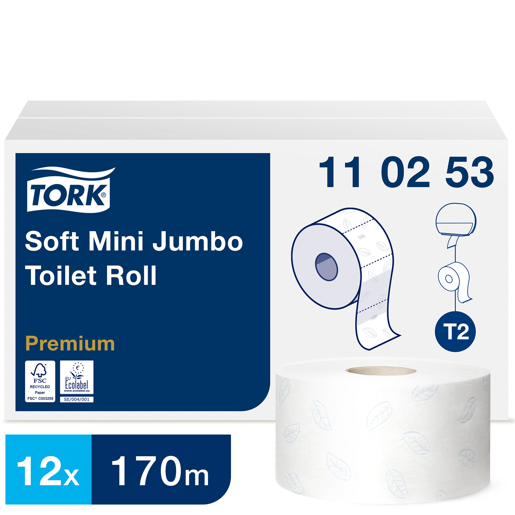 Toalettpapper T2 Mini Pr 12/fp
