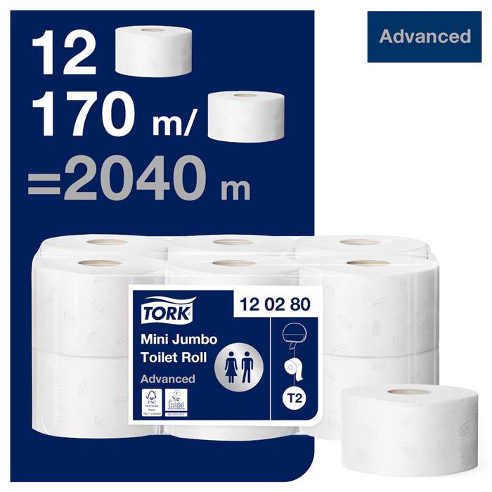 Toalettpapper T2 Mini Ad 12/fp - 9