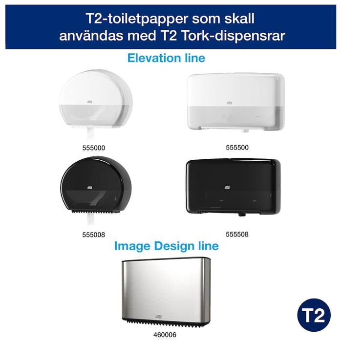 Toalettpapper T2 Mini Ad 12/fp - 10