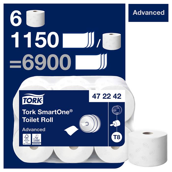 Toalettpapper T8 SmartOne 6/fp - 8