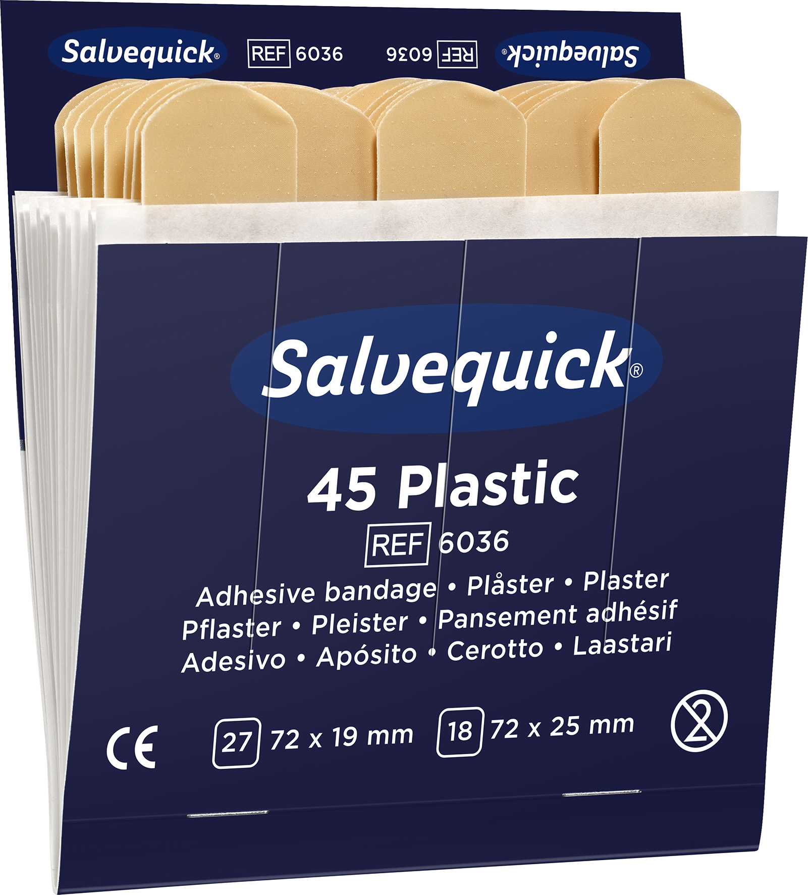 Plåsterrefill 6036 Plast 6x45p