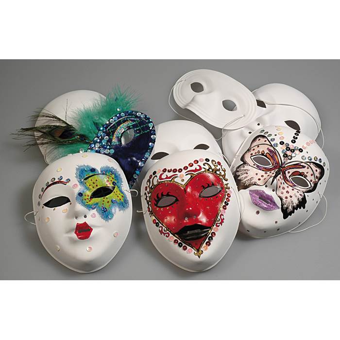 Halvmask papp 9,5x18,5cm 10/fp - 5