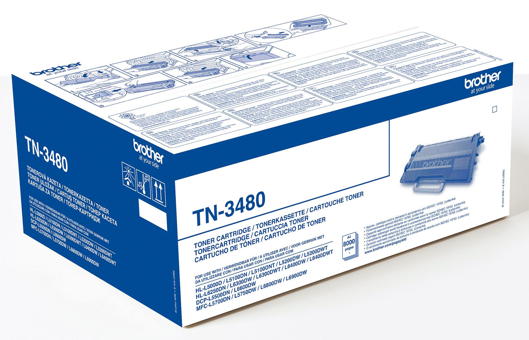 Toner Brother TN3480 8k Svart - 2