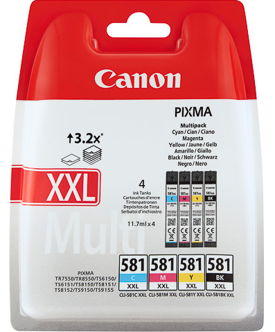 Bläck Canon CLI-581 XXL CMY/BK