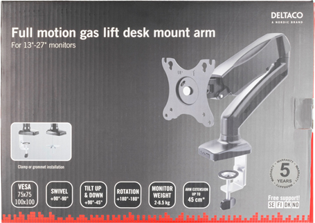 Bildskärmsarm Deltaco ARM-534 - 5
