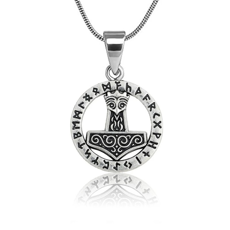 Halsband "Tors hammare" med antik Silverplätering