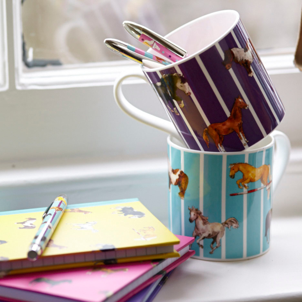Mug Milly Green Horse Design Teal - 2
