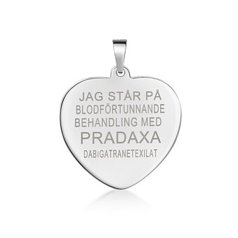 Pradaxa hjerte Ægte sølv