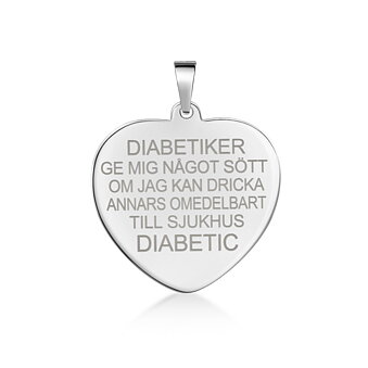 Diabetes-hjerte Sterling sølv