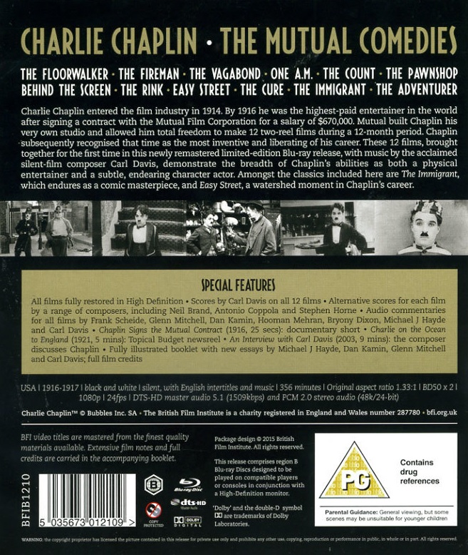 Charlie Chaplin: the Mutual Films Collection (ej svensk text) (Blu-ray) - 2