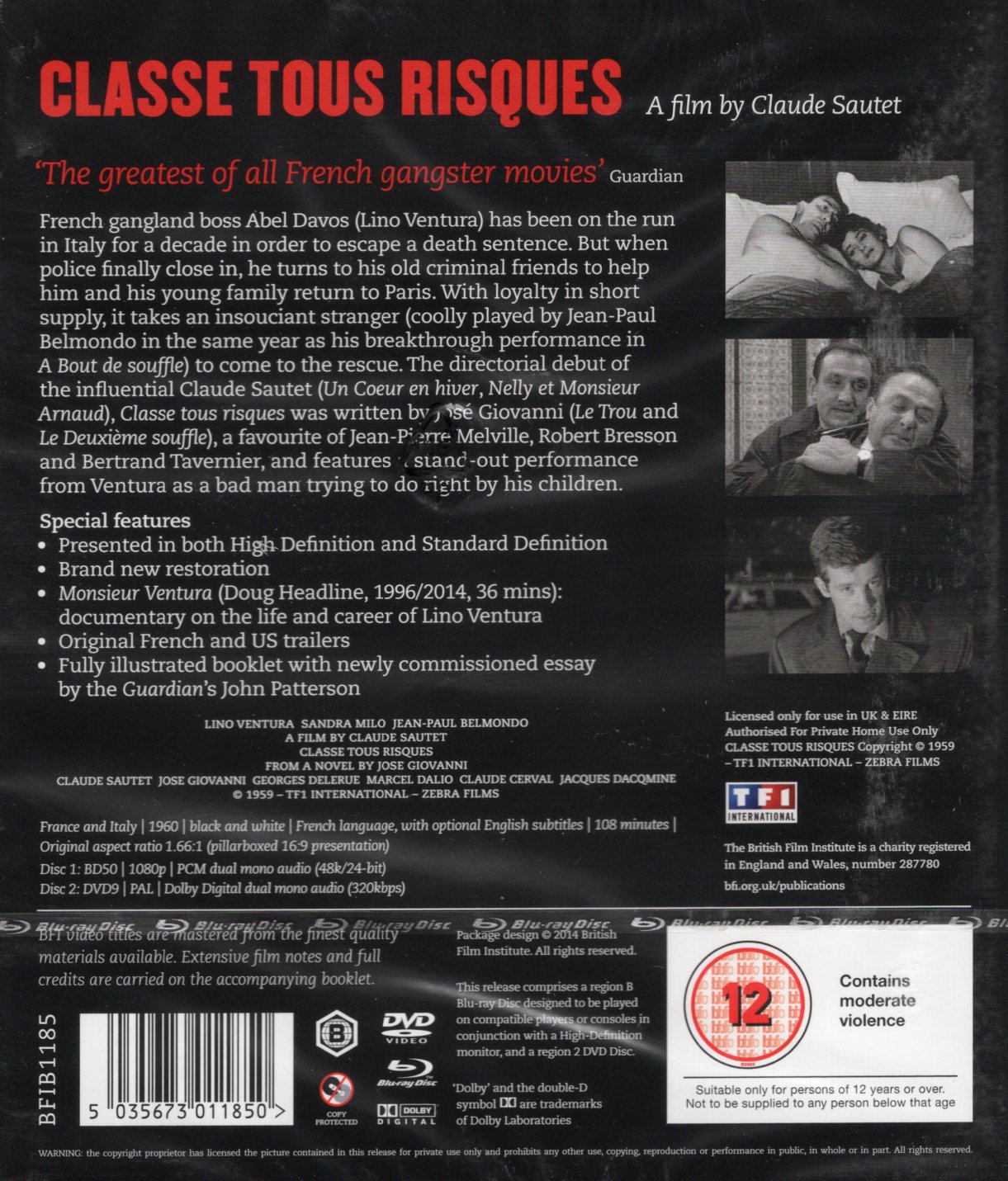 Classe Tous Risques (ej svensk text) (Blu-ray + DVD) - 2