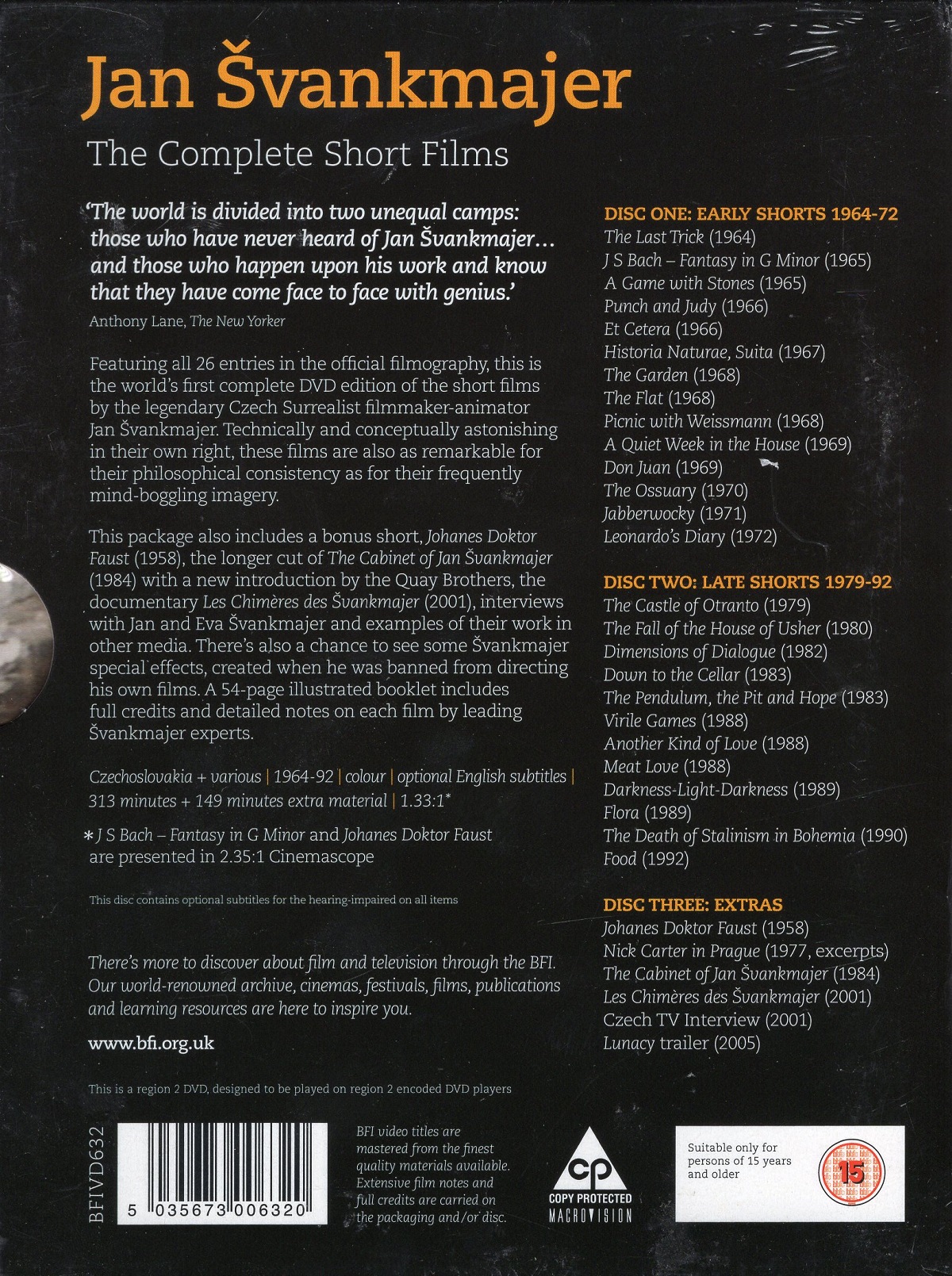 Jan Svankmajer - Complete Short Films (ej svensk text) - 2