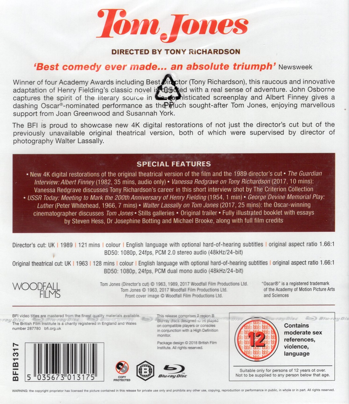Tom Jones (ej svensk text) (Blu-ray) - 2