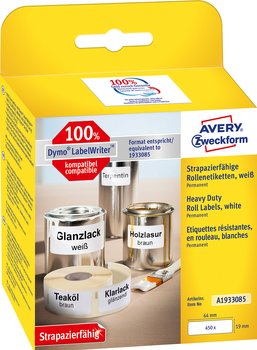 Etikett Avery durable 19x64mm
