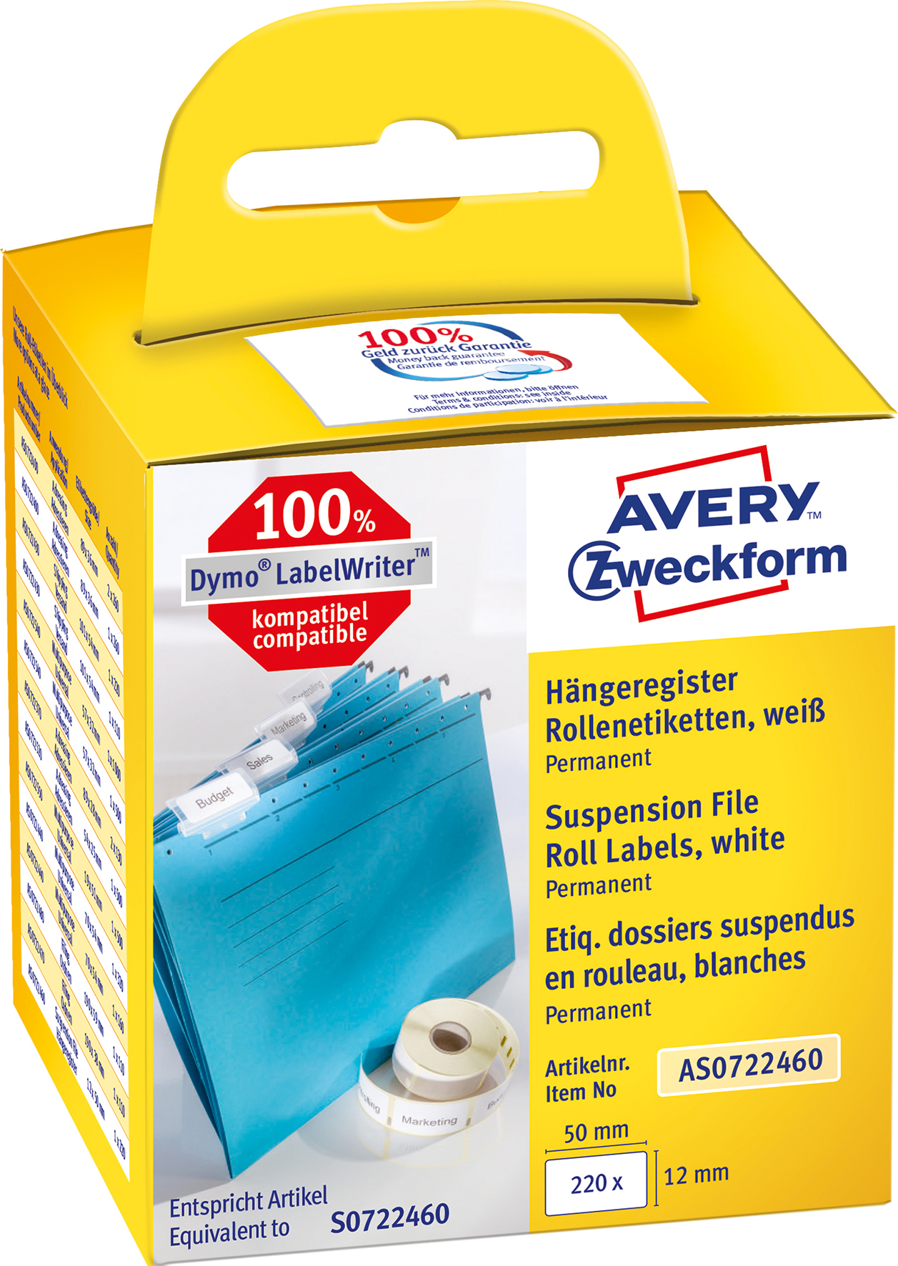 Etikett Avery 50x12 220/fp