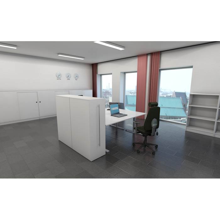 Skrivbord 1600x1200mm V    vit