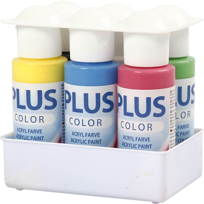 Hobbyfärg Plus bas 6x60ml - 2