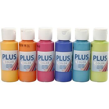 Hobbyfärg Plus fun 6x60ml