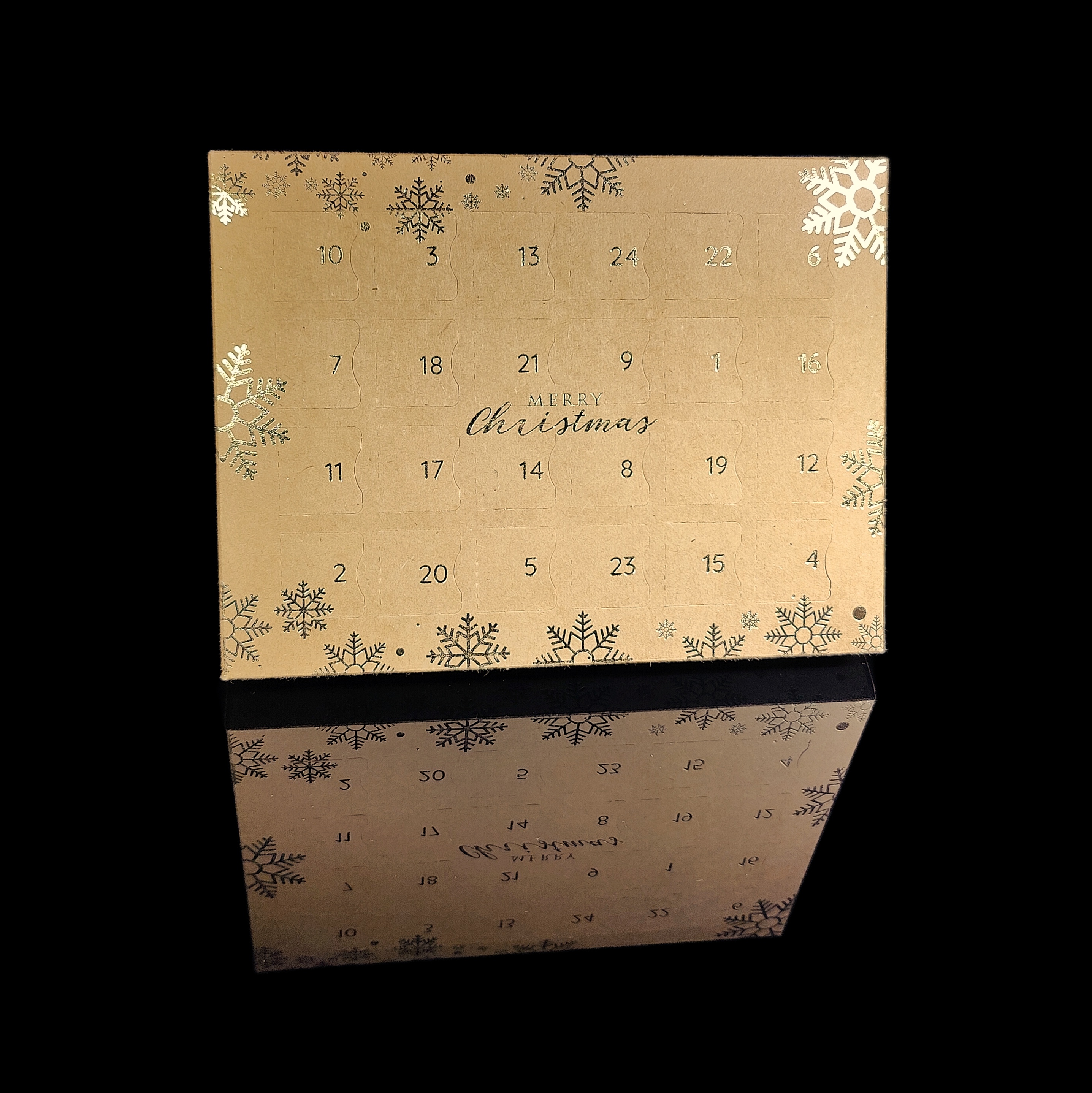Julekalender premium, snefnug natur - 2