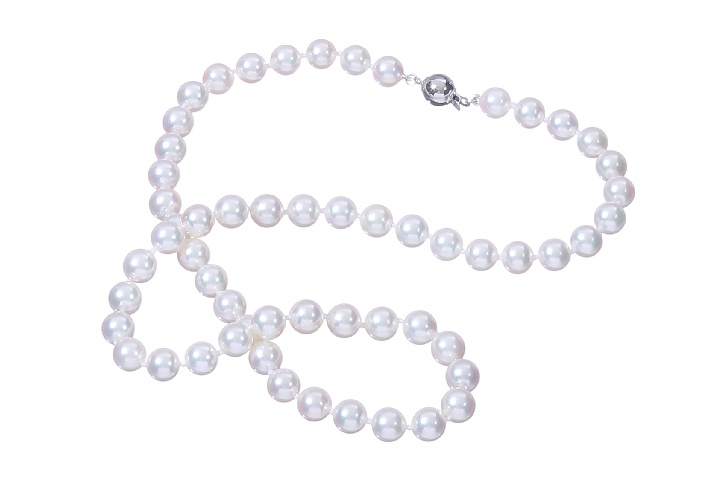 Akoya-Perlenhalskette in AAA-Qualität mit Weißgoldverschluss 6.5–7 mm - 4