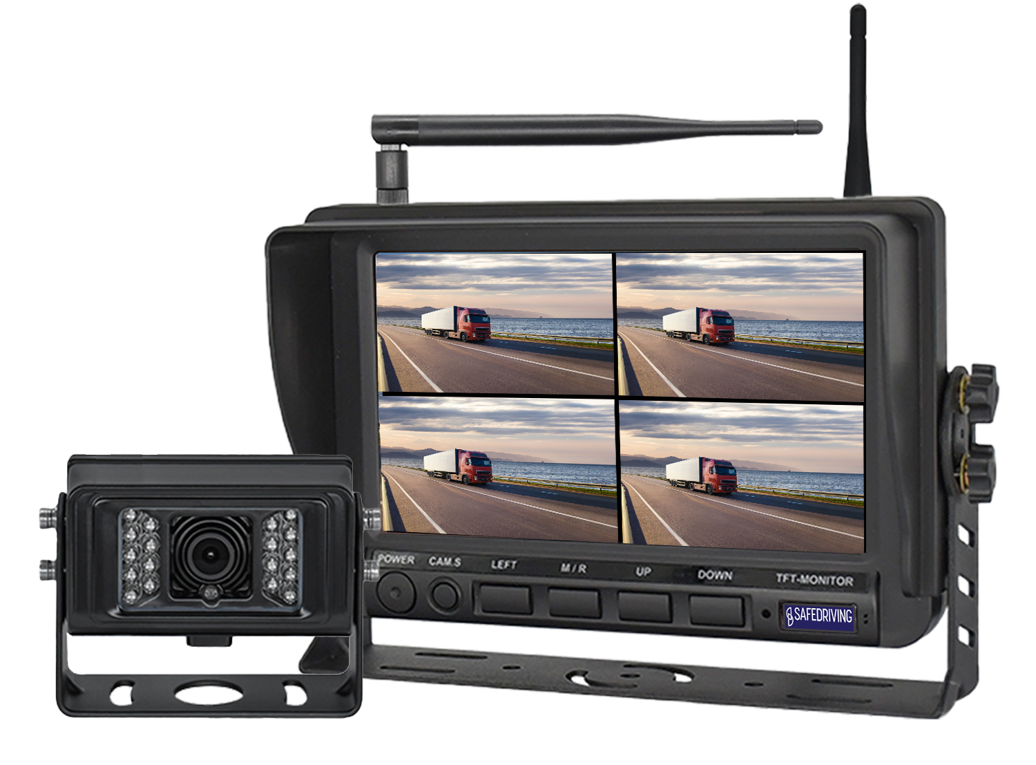 Camera system 7 inch 1080P TD incl. camera 23311-C QUAD 4CH