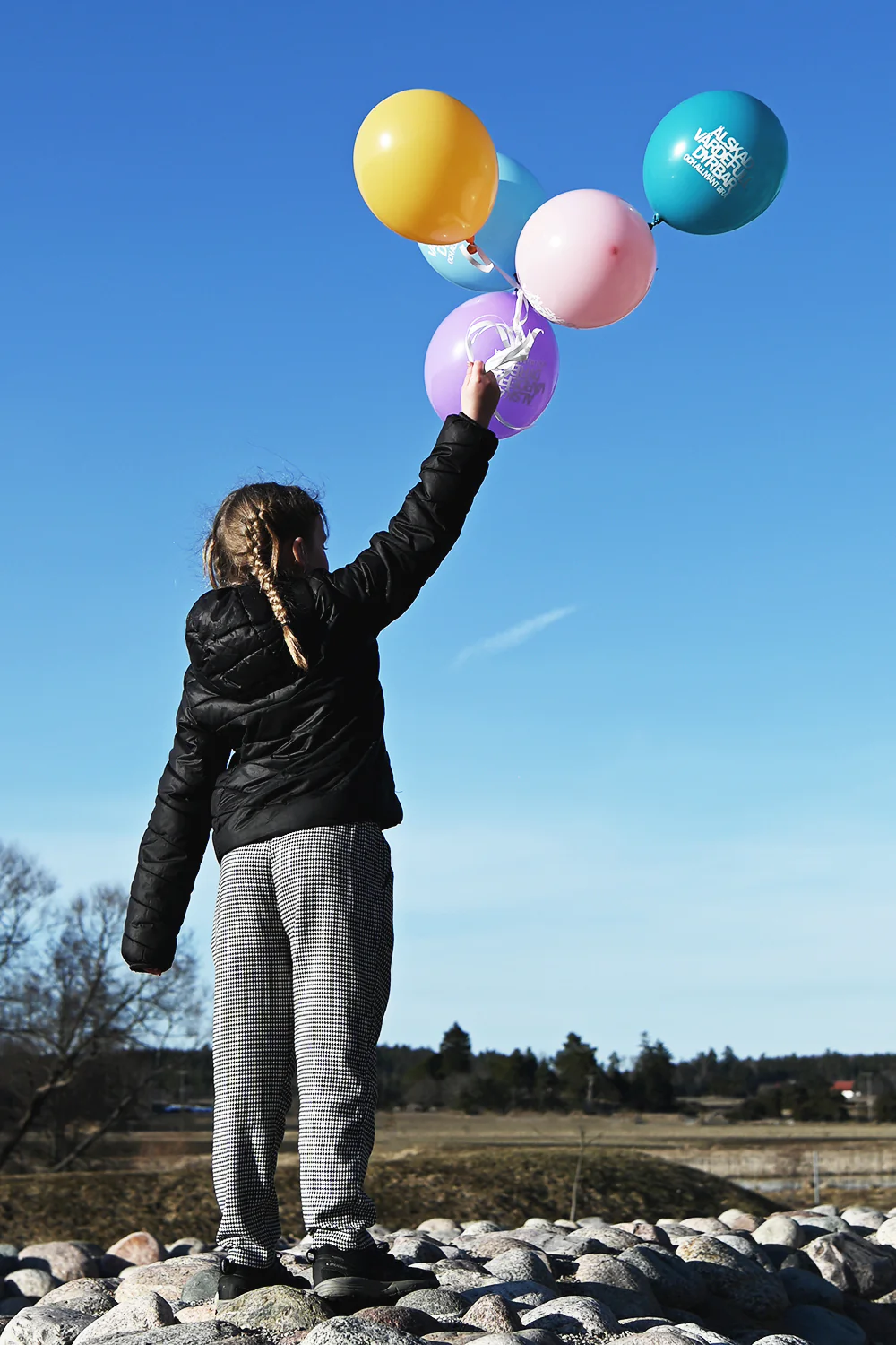 Ballonger i blått, rosa, lila, orange och jade - 4