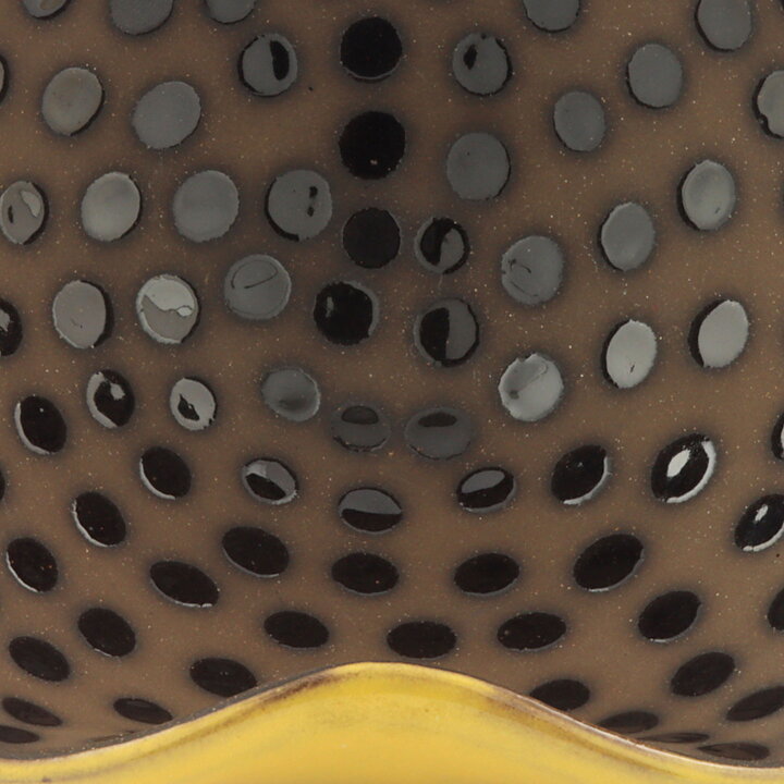 Anna-Lisa Thomson (Marina 1950) Yellow/Brown Heart Bowl with Dots Decor 14/6 cm