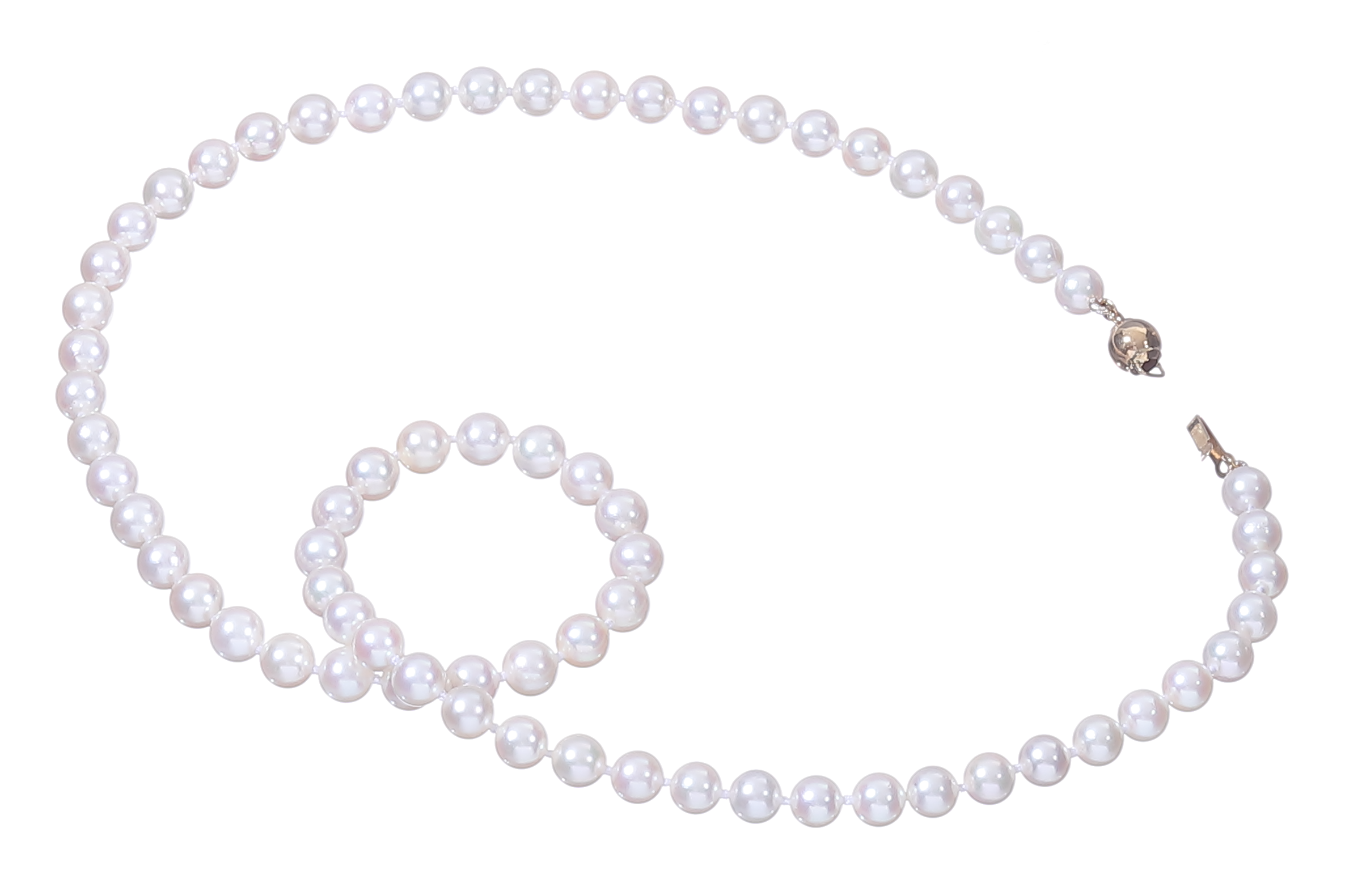 Collar de perlas Akoya de calidad AAA de 5.5-6 mm  con cierre de oro - 2