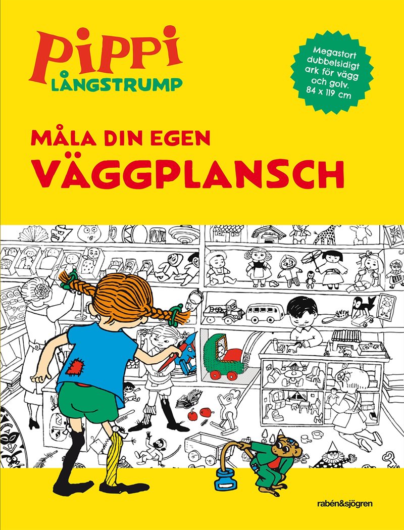 Pippi Måla din egen väggplansch