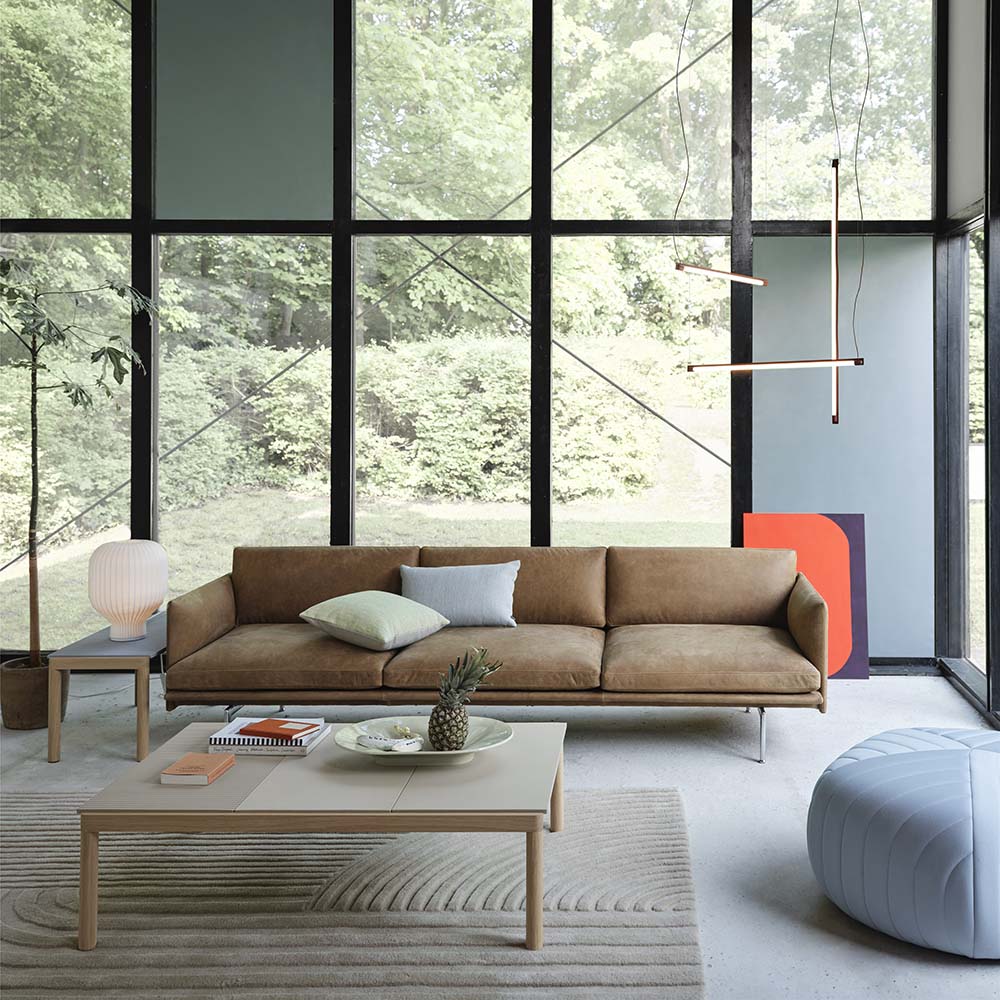 Outline Soffa 3,5-sits Tyg/Läder - 2