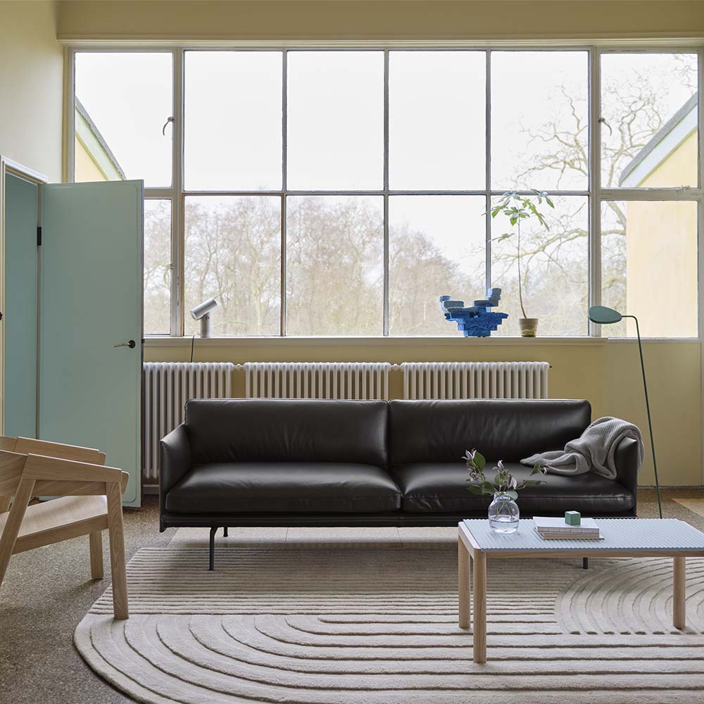 Outline Soffa 3,5-sits Tyg/Läder - 4