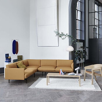 Outline Corner Sofa Fabric/Leather 