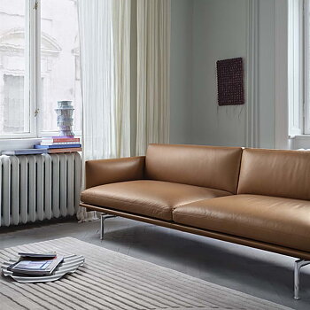Outline Sofa Chaise Lounge Leather Refine