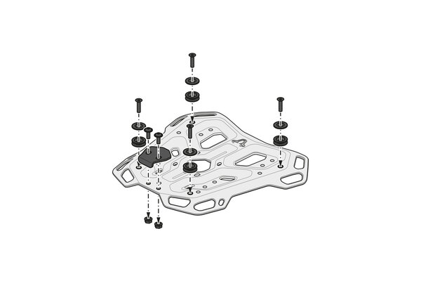 TRAX ADV top case system. Silver. - 3