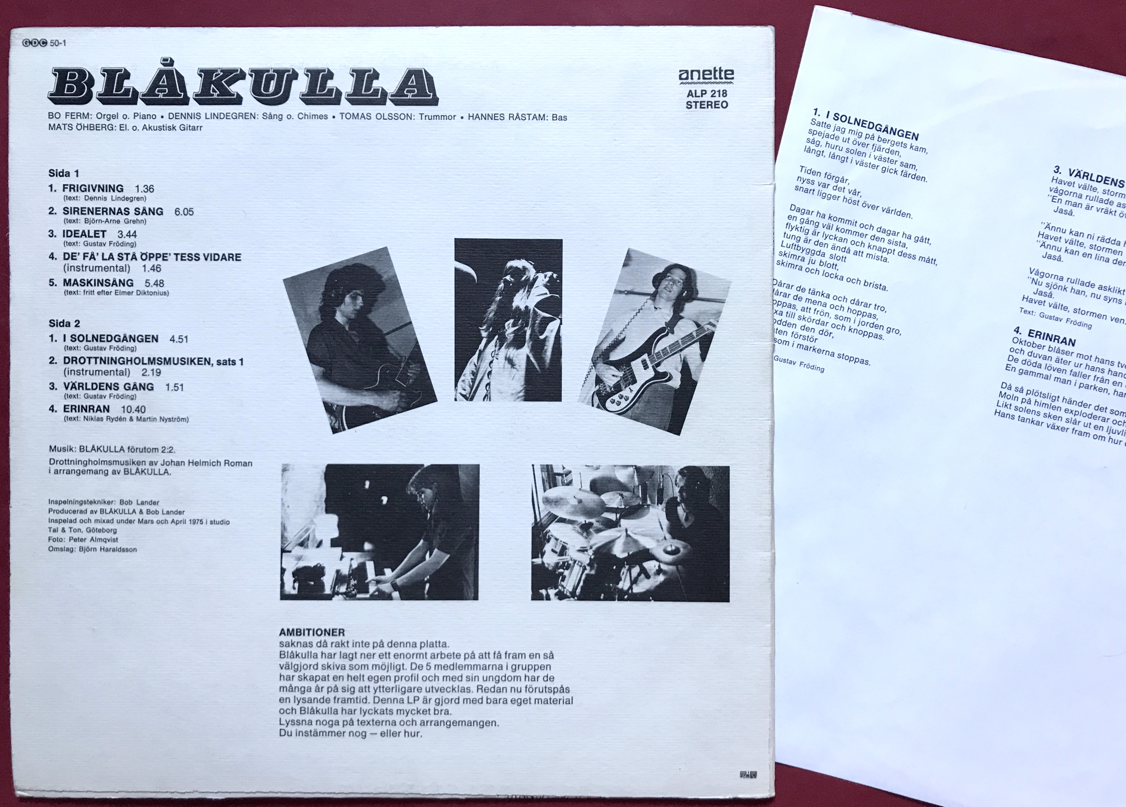 BLÅKULLA - "same" Swe-orig LP 1975 - 2