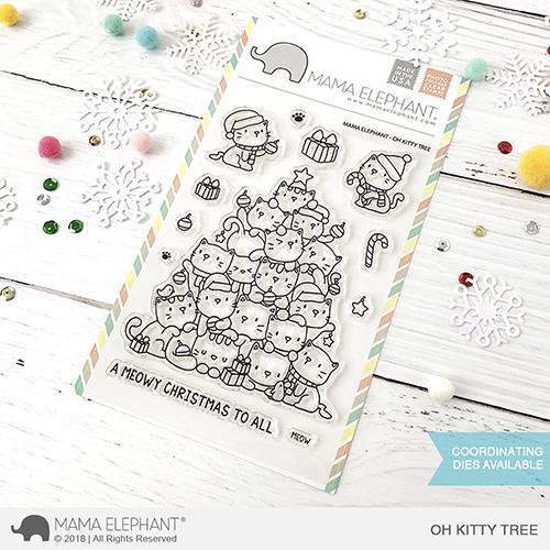MAMA ELEPHANT- OH KITTY TREE  STAMP & DIE SET