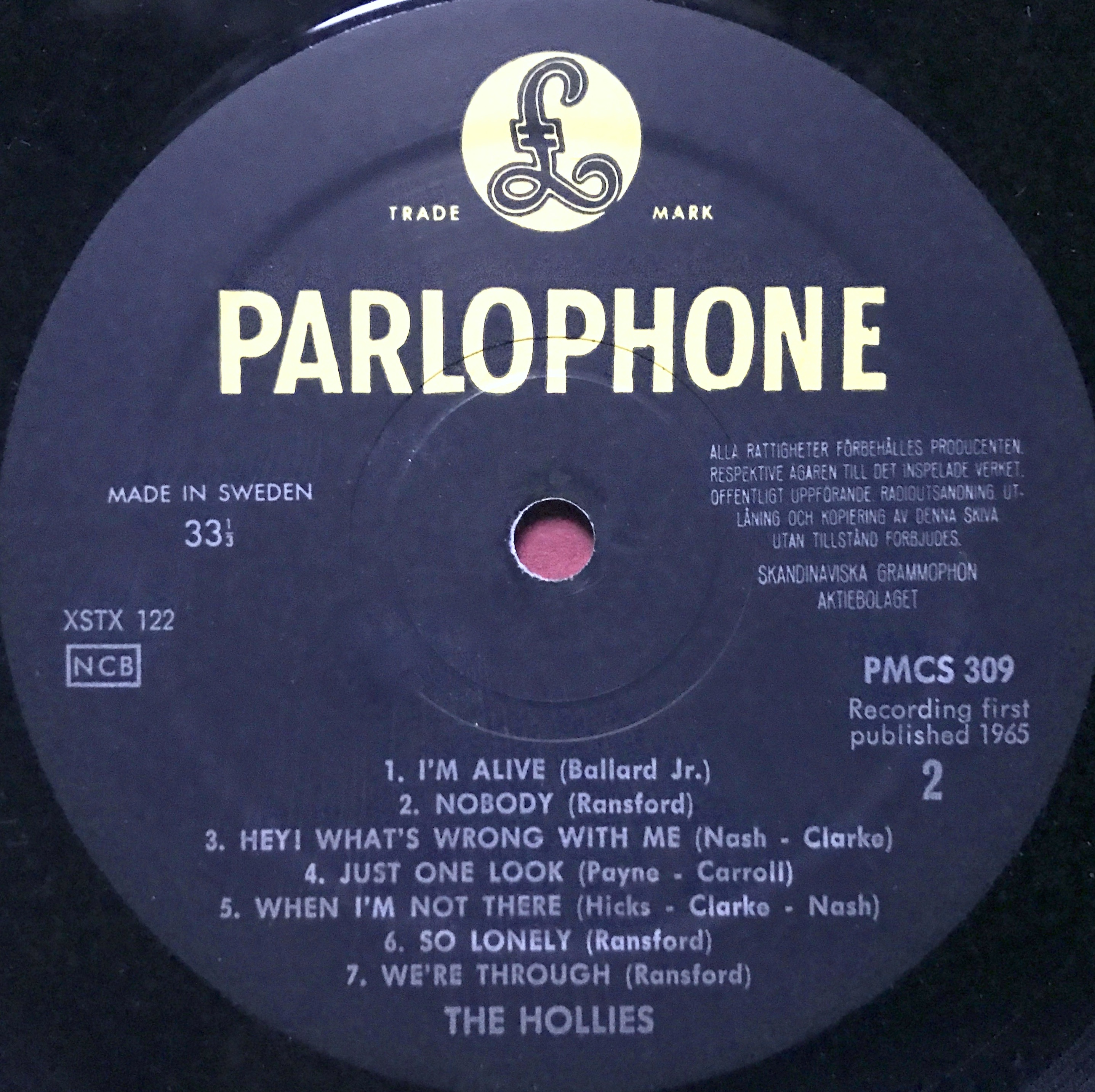 HOLLIES - "same" Sweden only orig LP 1965 - 4