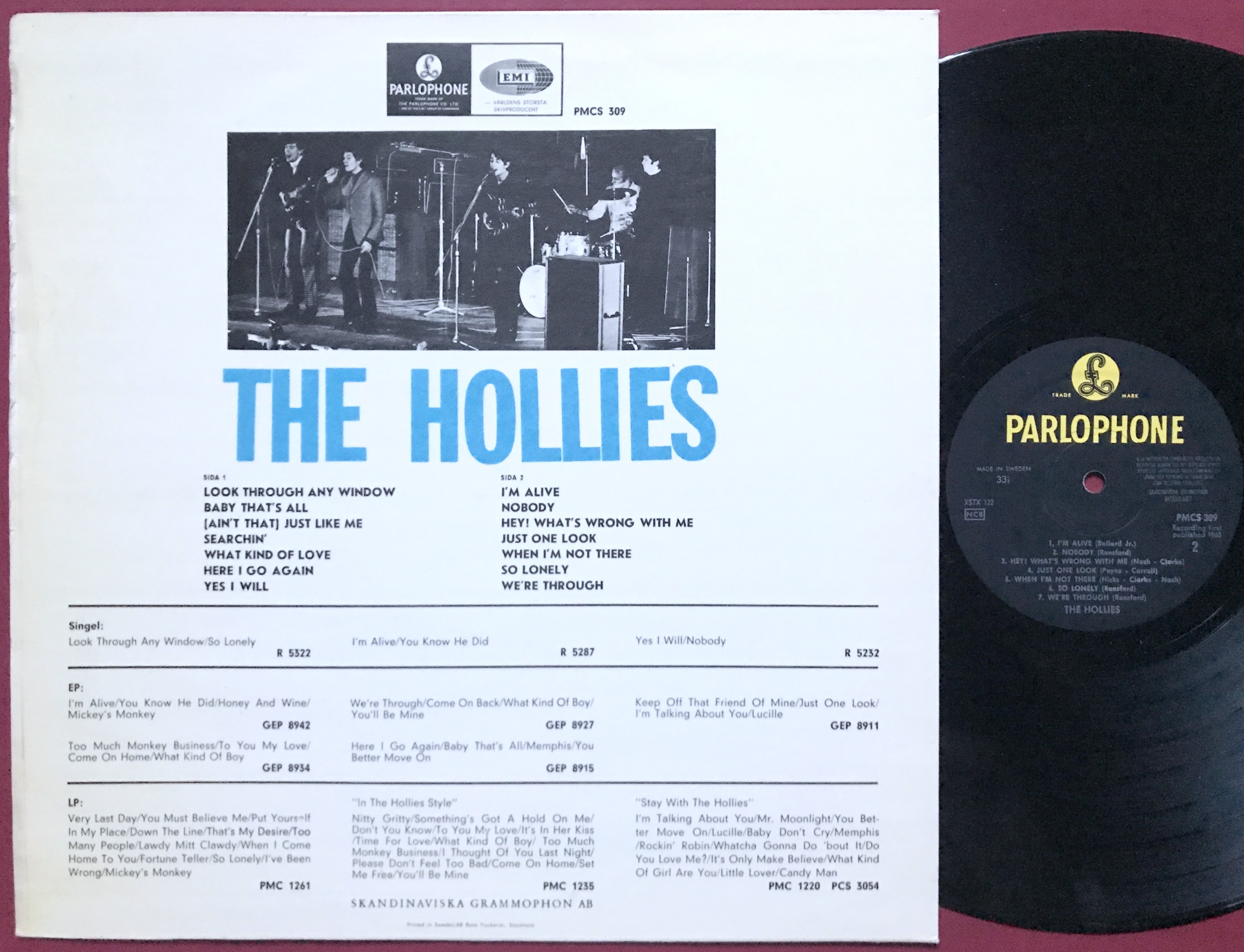 HOLLIES - "same" Sweden only orig LP 1965 - 2