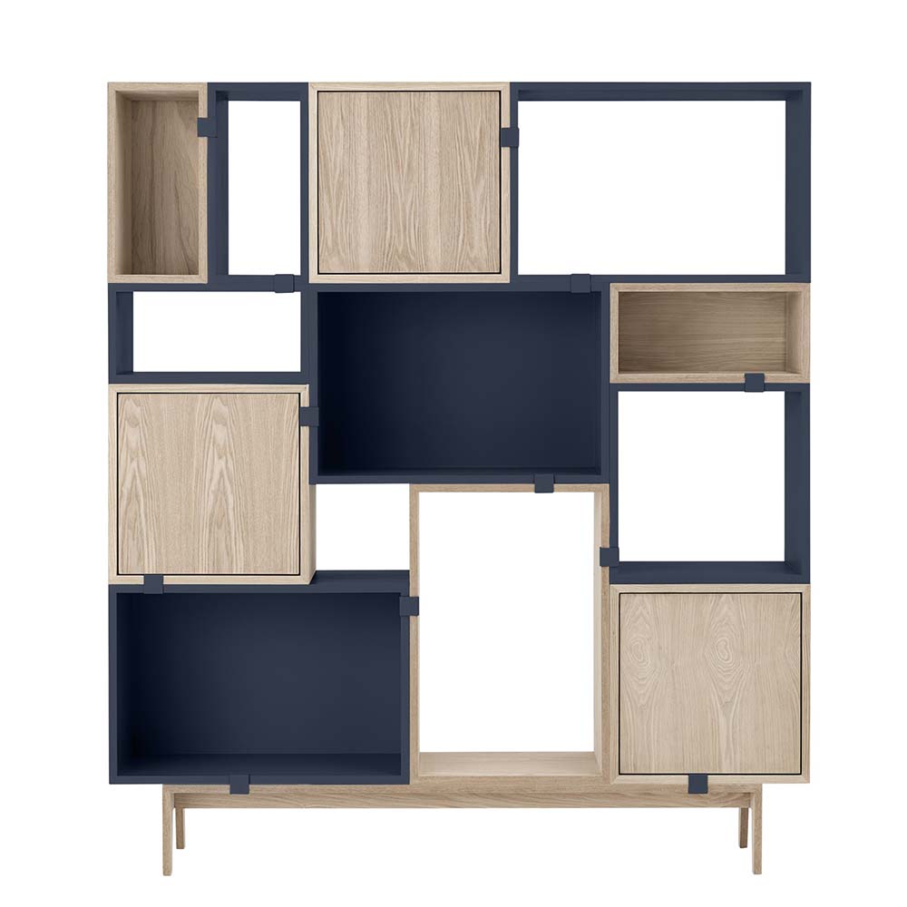Stacked 2.0 Shelving System Small with back (several colors) - 10