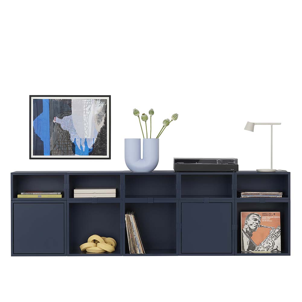 Stacked 2.0 Shelving System Small with back (several colors) - 11
