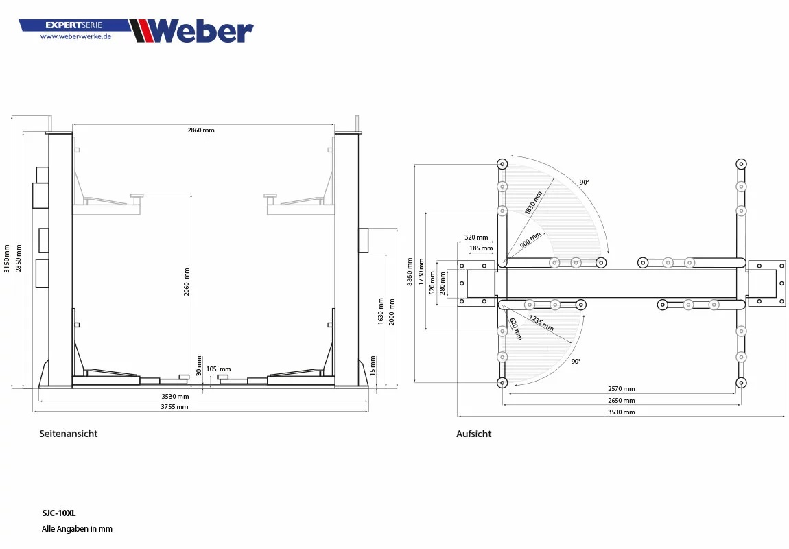 2-Pelarlyft Weber Expert Series SJC-10XL - 6