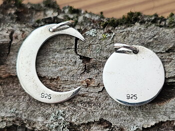 I love you to the moon and back, 2 hängen 925-silver