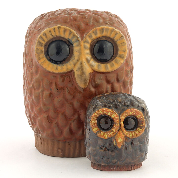 Lars Bergsten (1960s) Brown Swelling Owl 6 cm