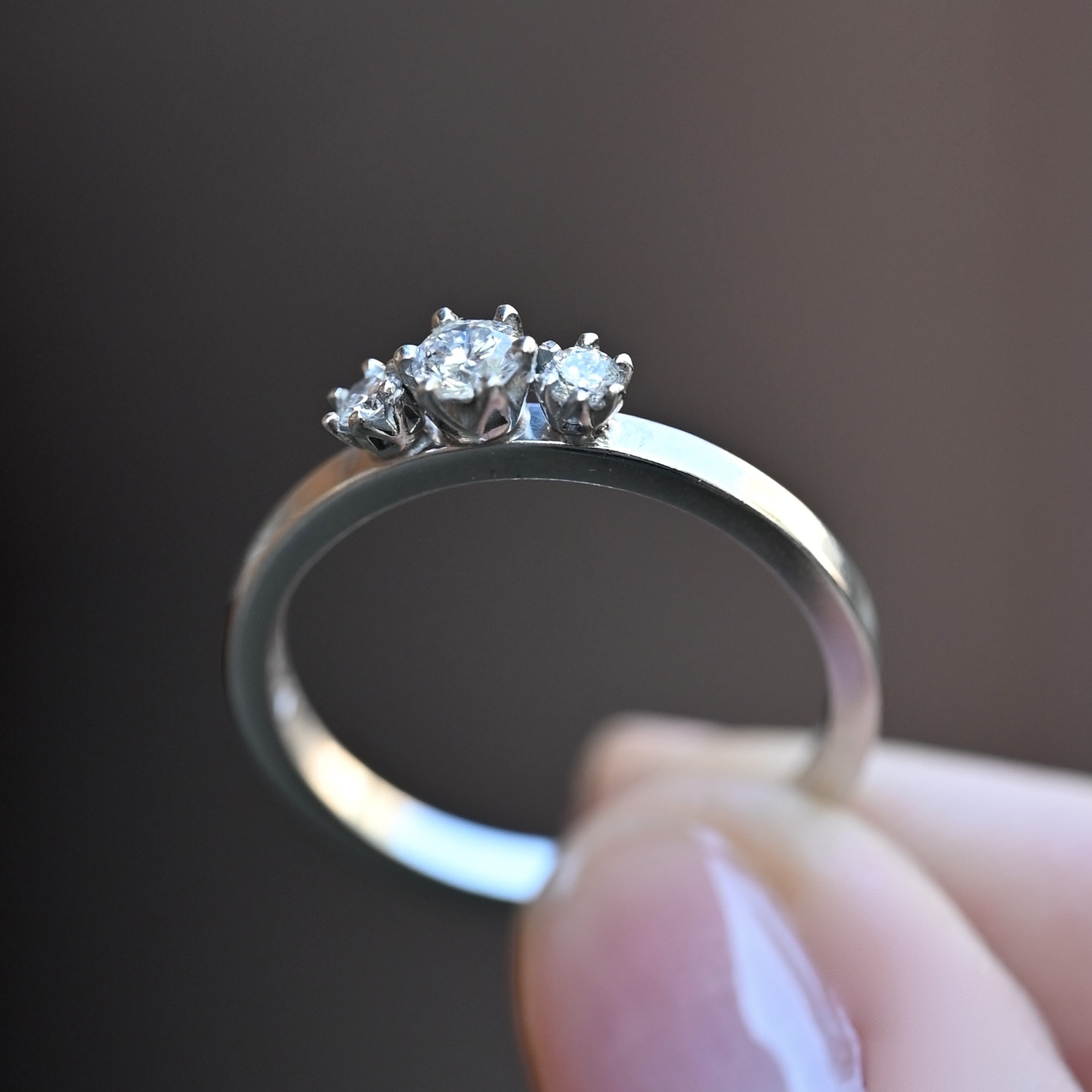 Ring Fanny handgjord diamanter vitguld 18 karat - 2