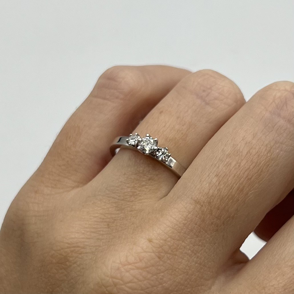 Ring Fanny handgjord diamanter vitguld 18 karat  - 3