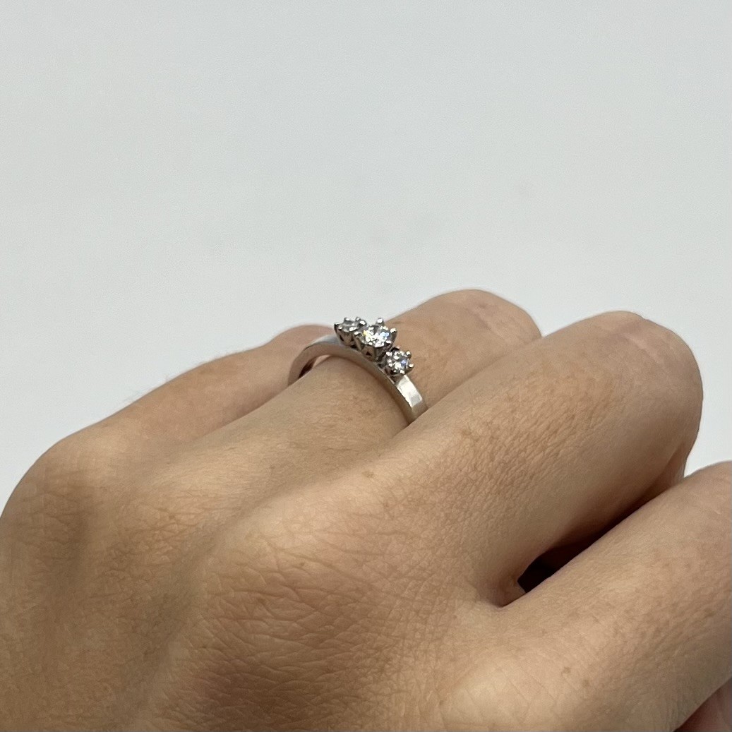Ring Fanny handgjord diamanter vitguld 18 karat  - 4