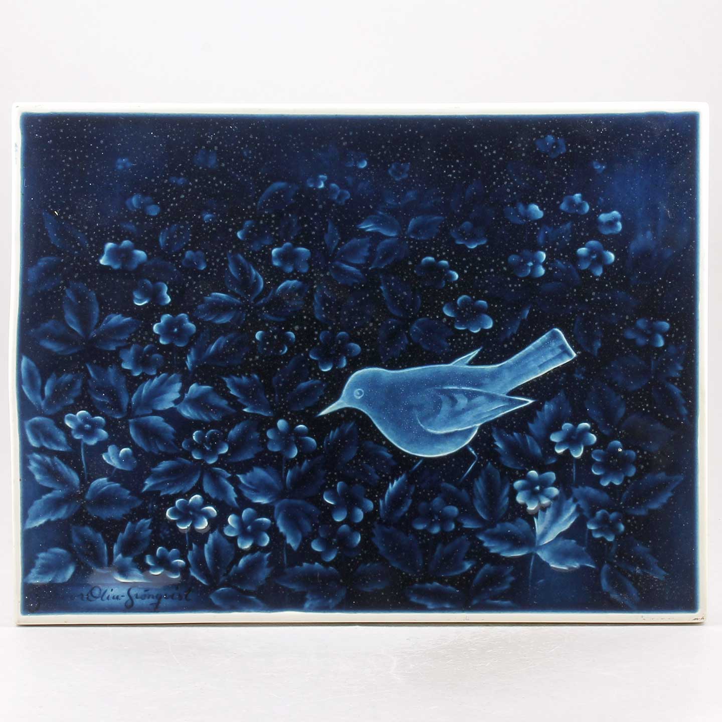 グンヴァル・オリン・グラングヴィスト Arabia社 鳥がモチーフの青い