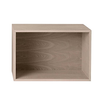Stacked 2.0 Shelving System Large with back Oak