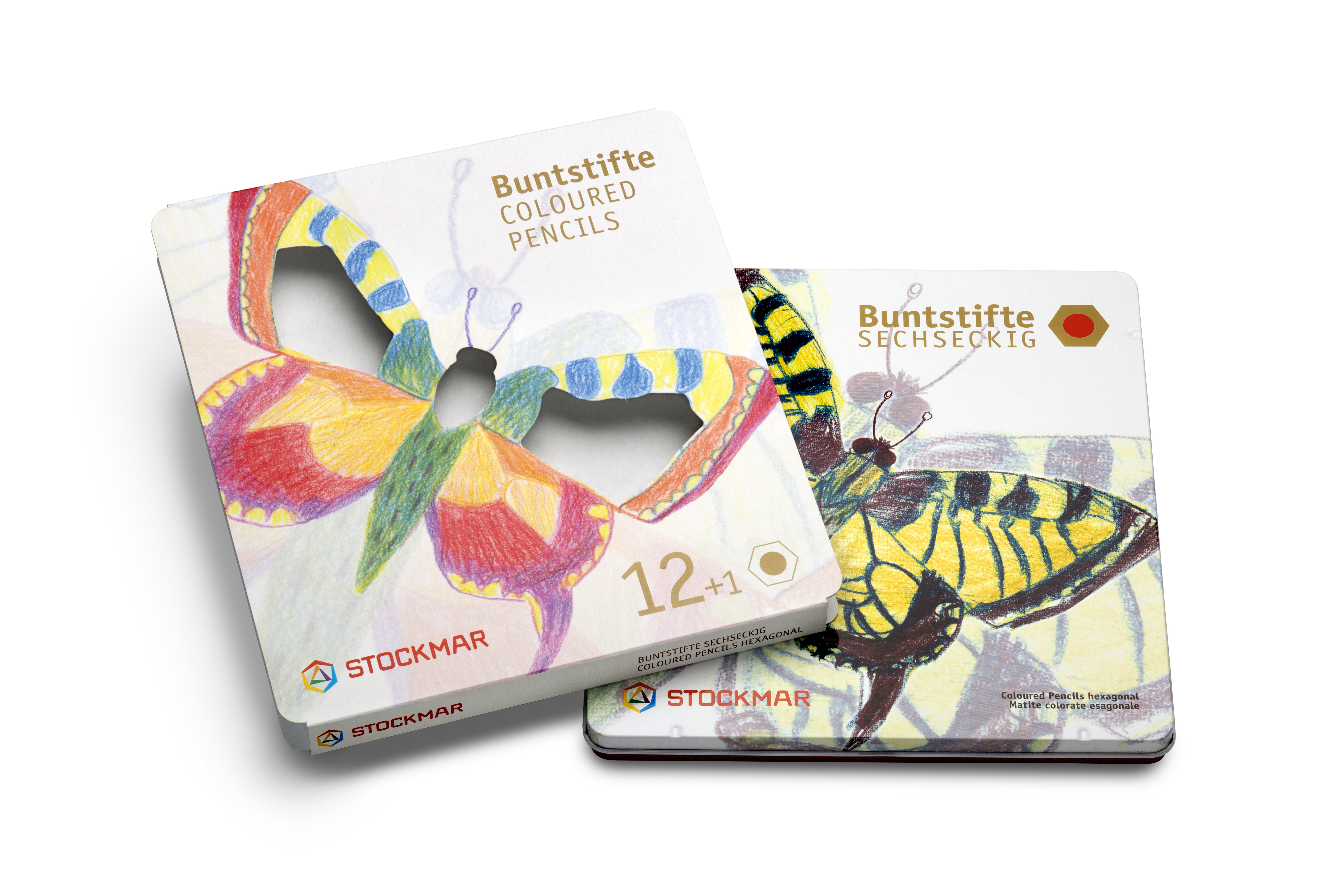 Stockmar Färgpennor HEXAGONALFORMADE 12-pack + 1 st grafitpenna