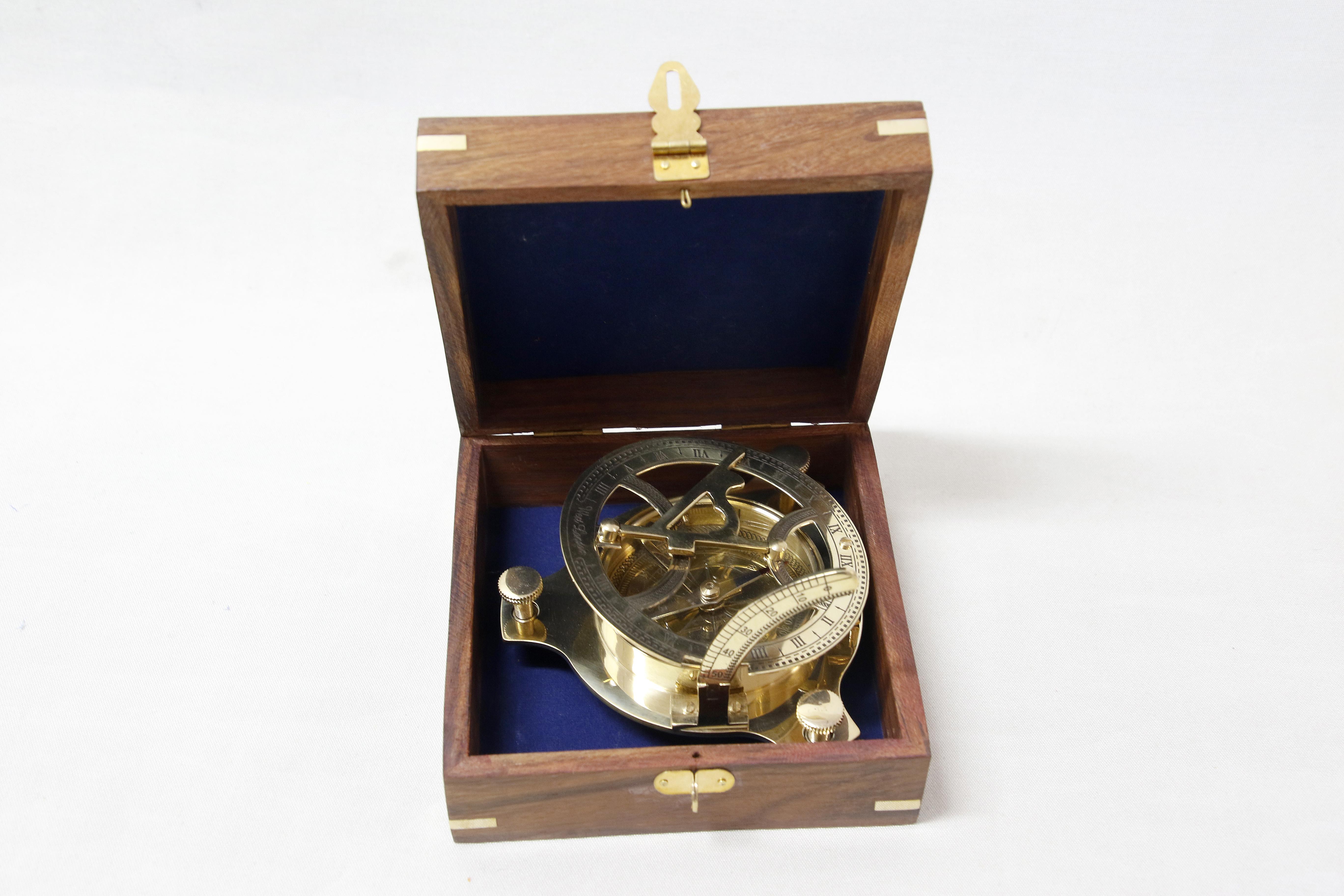 Sundial in wooden box 14x14x6 cm - 3